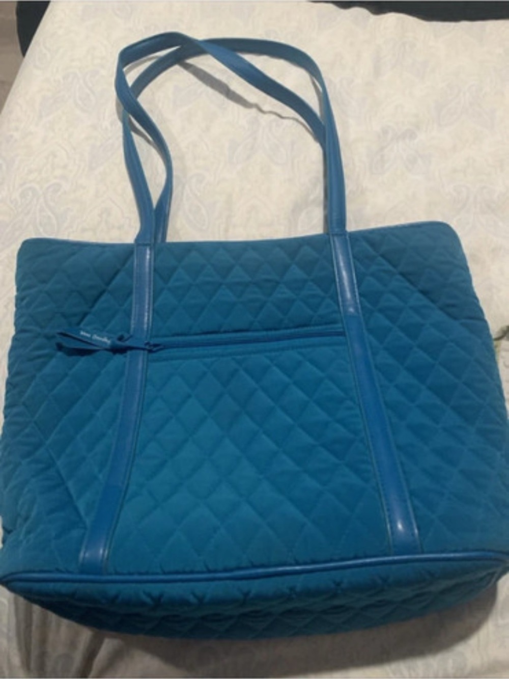 Vera Bradley Quilted Teal Tote Shoulder Bag - Women
